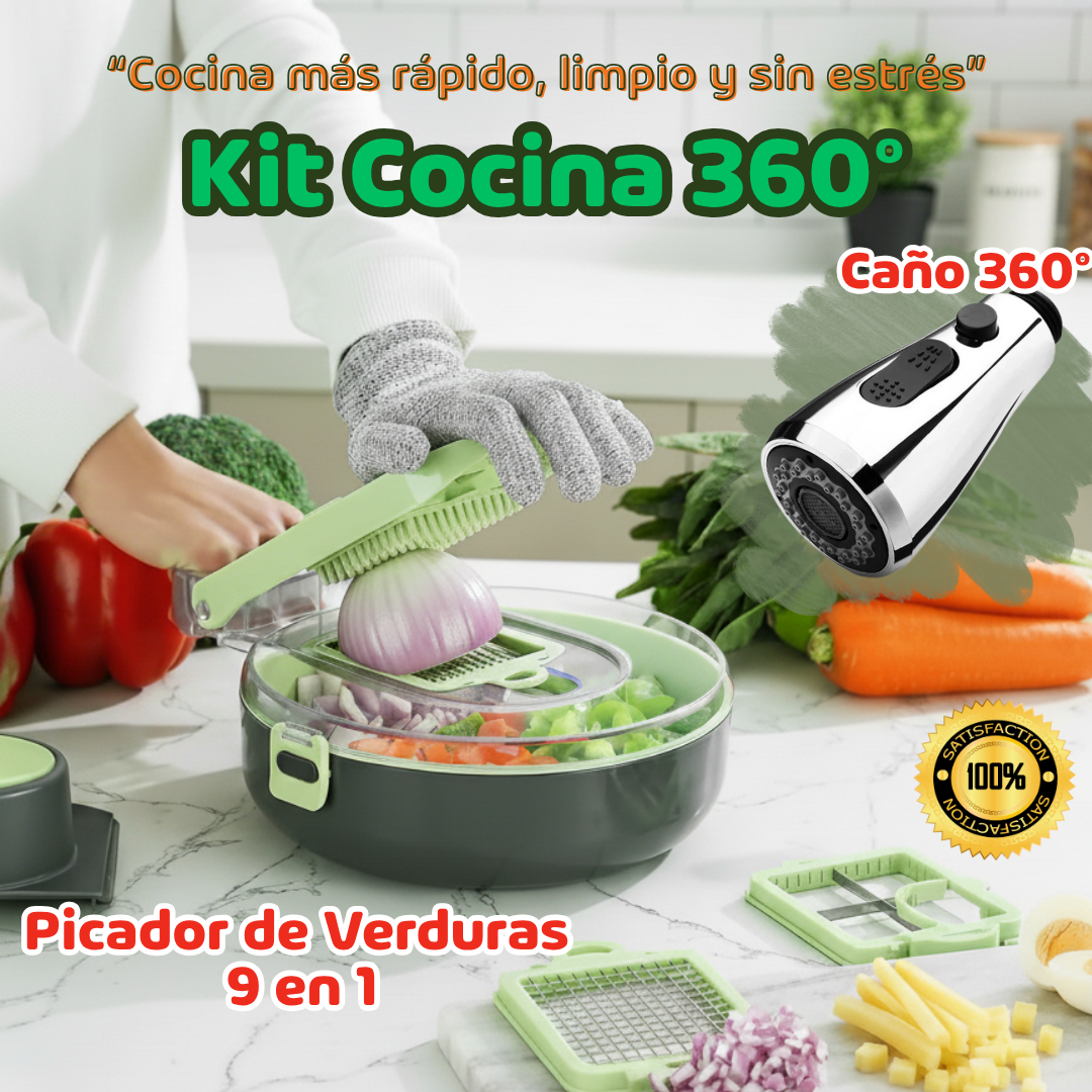 Kit Cocina 360° Cocina más rápido, limpio y sin estrés