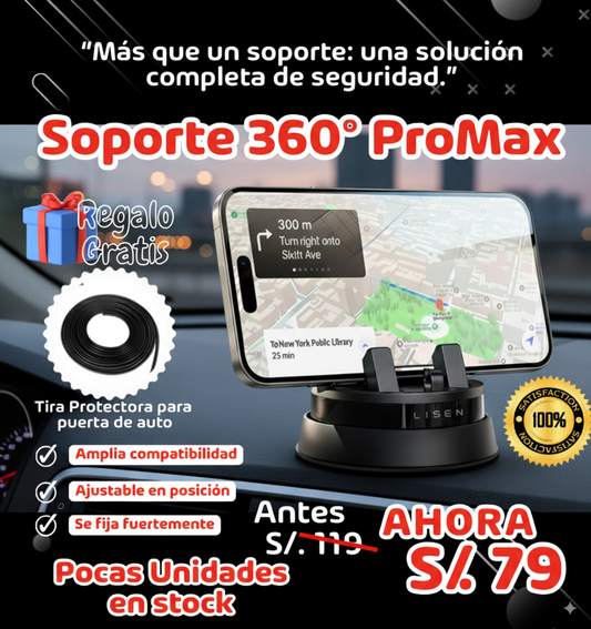 Soporte 360° ProMax – Eleva tu Experiencia de Manejo