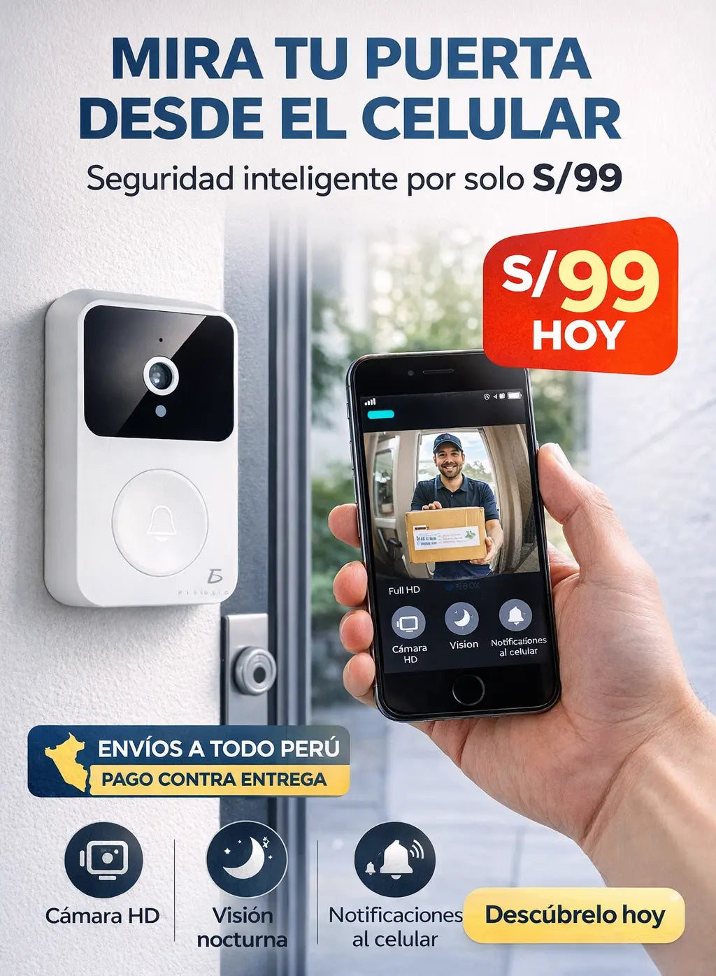 Timbre con Cámara HD