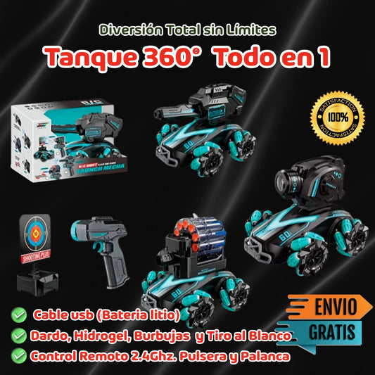 Tanque 360°  Diversión Total en un Sólo Juguete