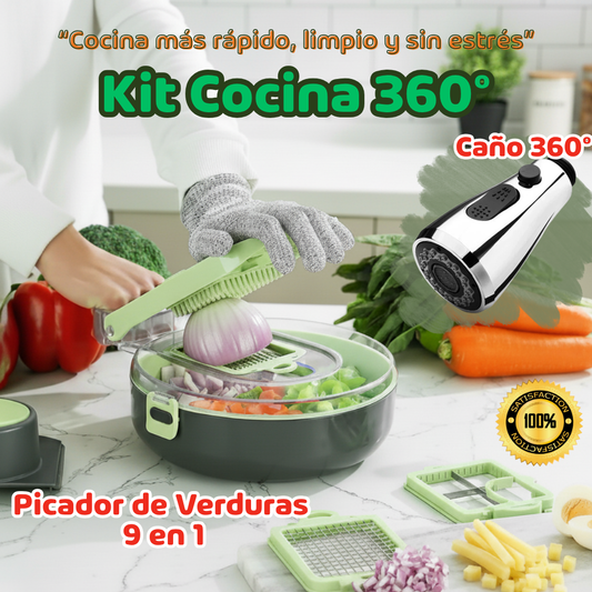 Kit Cocina 360° Cocina más rápido, limpio y sin estrés
